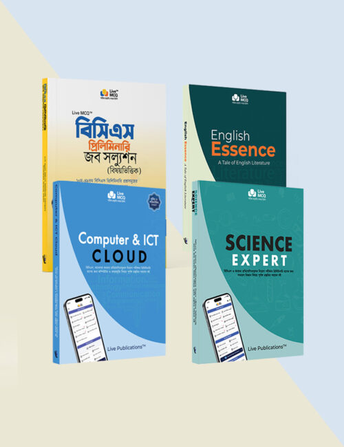 4-Book-Combo-Main-Mockup-1.jpg English Essence + Computer & ICT Cloud + Science Expert + BCS Preliminary Job Solution Combo